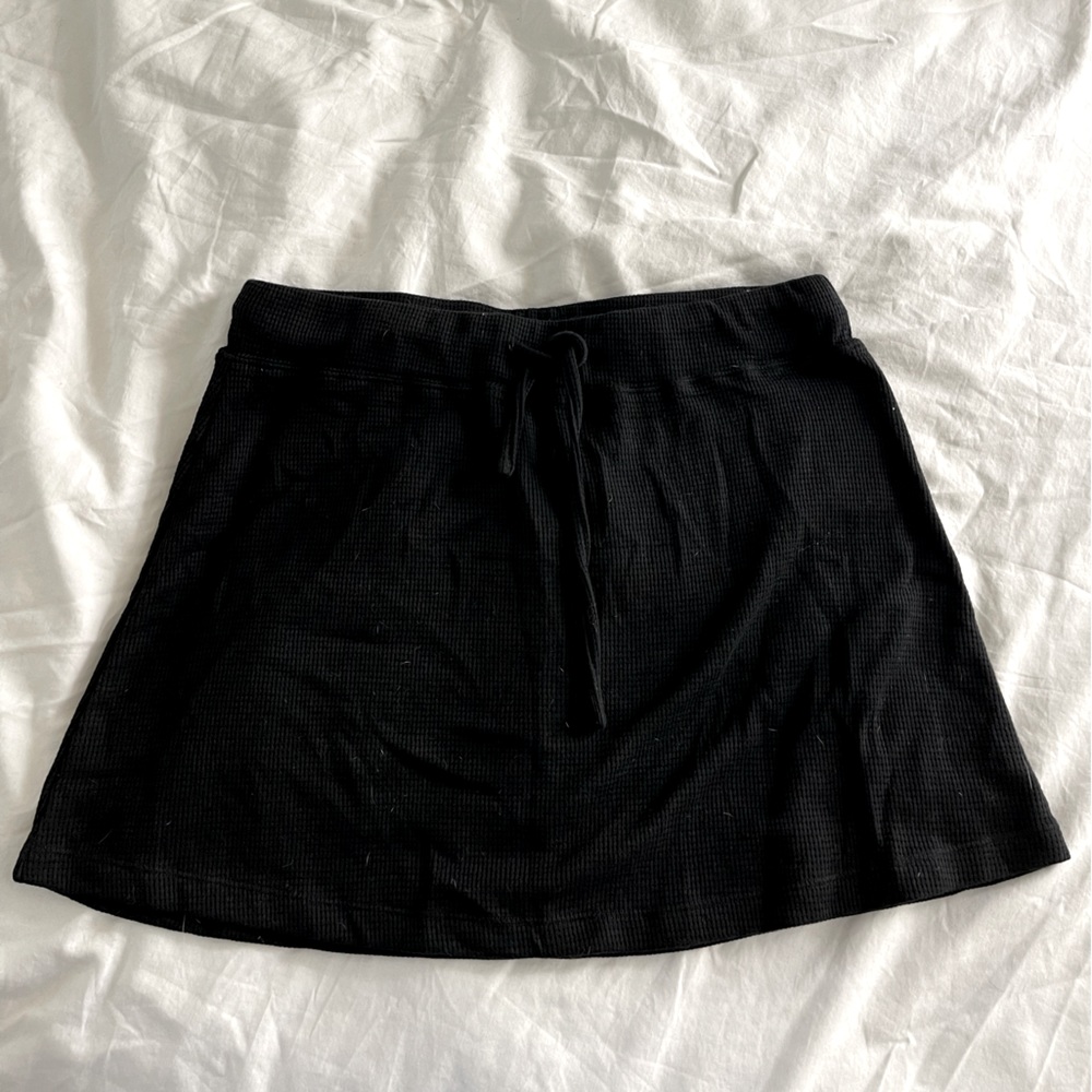 Waffle knit tennis skirt